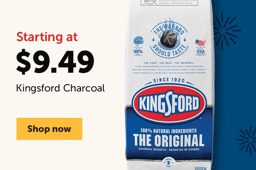 Starting at $9.49 Kingsford Charcoal