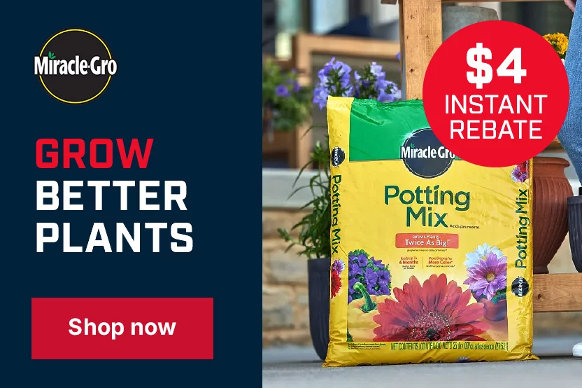 Grow Better Plants with a $4 Instant Rebate on select Miracle-Gro
