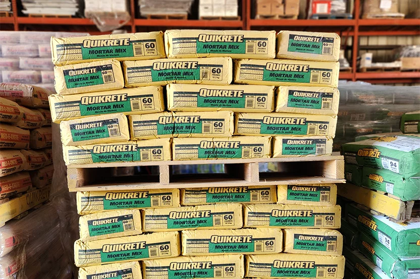 Quikrete in warehouse