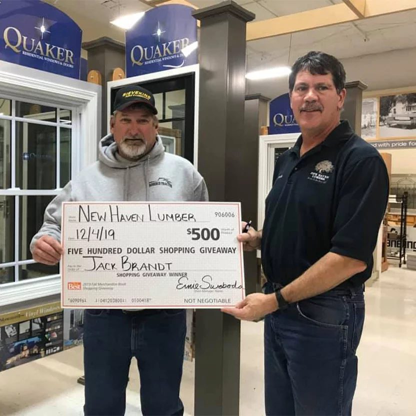 Hermann Lumber $500 giveaway Jack