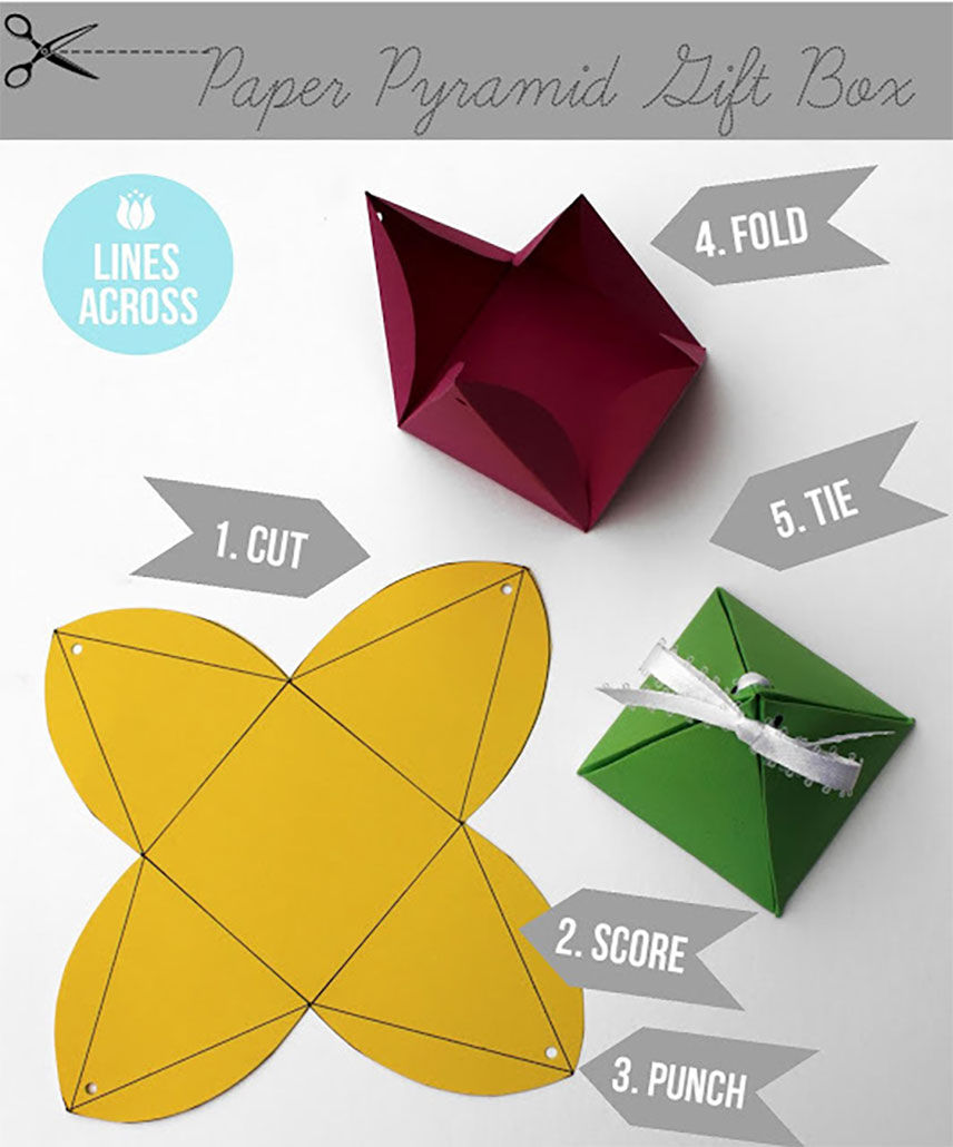 Origami made of gift wrap