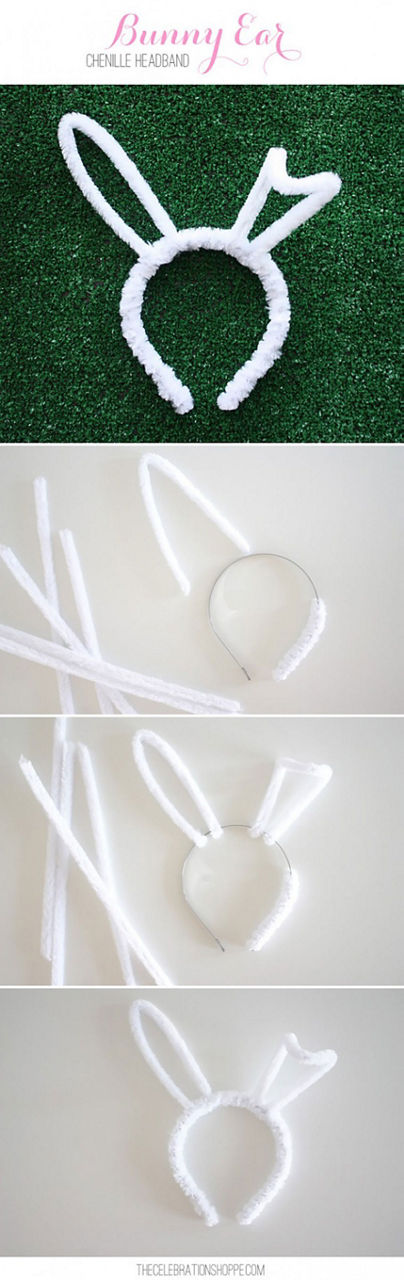 Easy DIY Bunny Ear Chenille Headband