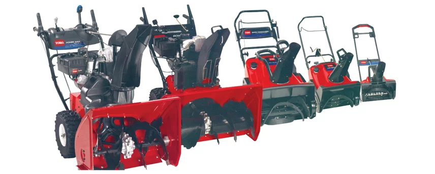 Line Of Toro Snow Blowers.