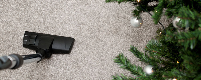 Christmas Tree and vacuuming 