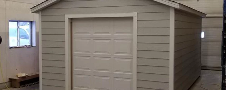 Prefinished Siding and Trim with a Garage Door