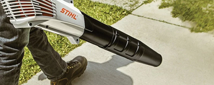 Person Holding a STIHL Leaf Blower
