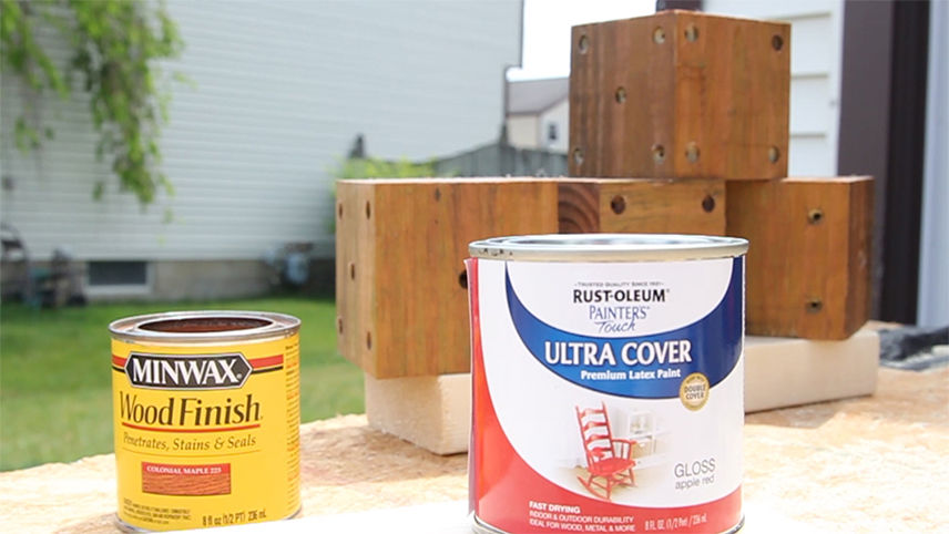 Minwax Wood Finish and Rust-Oleum's Ultra Cover Paint