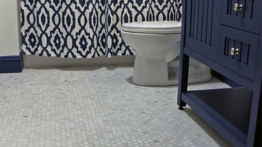 Tile floor bathroom
