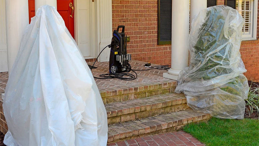 Prepping front porch