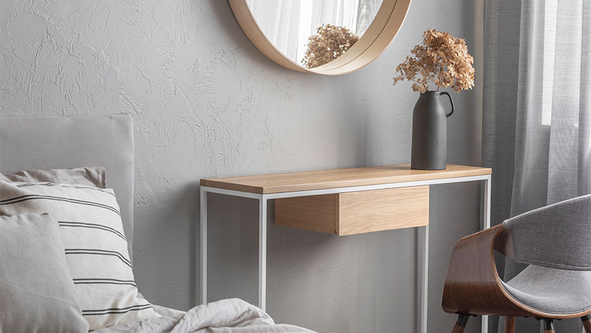 Textured bedroom wall