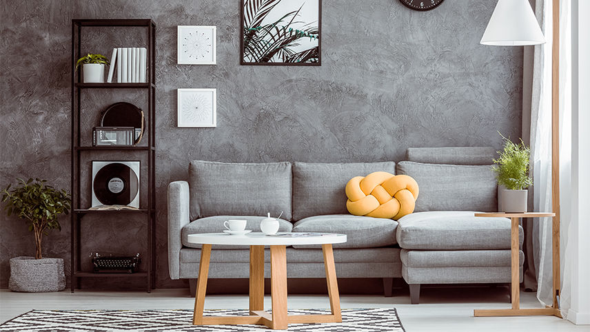Faux accent wall finish