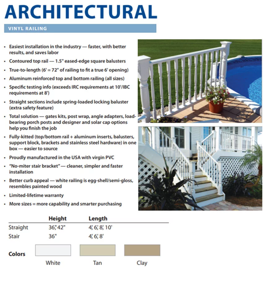 Agricultural VINYL RAILING 
