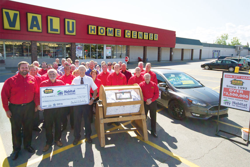 Valu Home Center check presentation