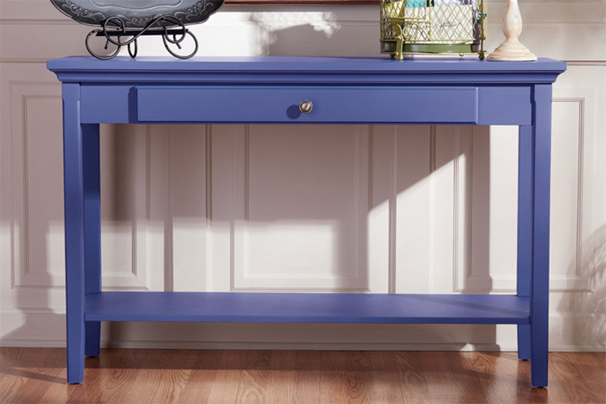 Colonial blue entry way table