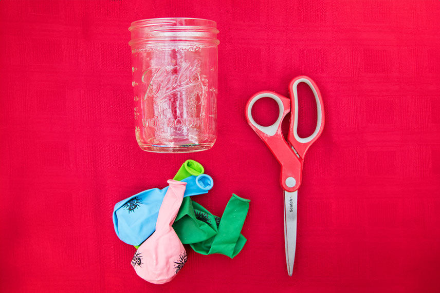 supplies to make the dipped mason jars