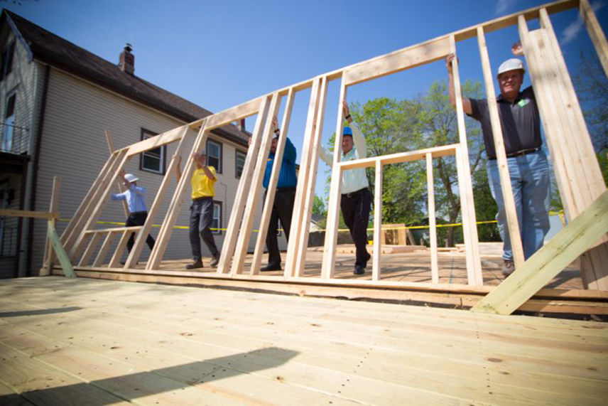 Valu Home Centers & Habitat Buffalo Raise A Wall At 300th House