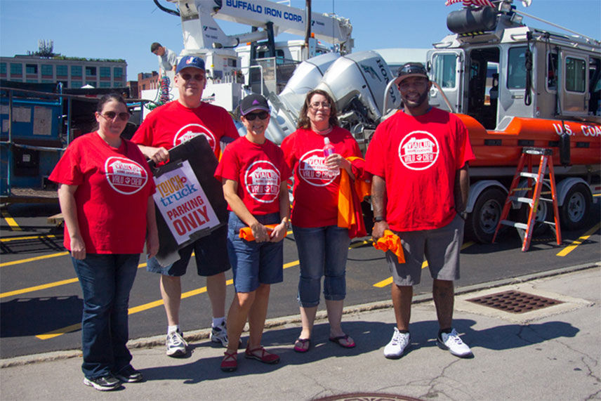 Valu Crew Volunteering At Explore & More 2017 Touch-a-Truck Event