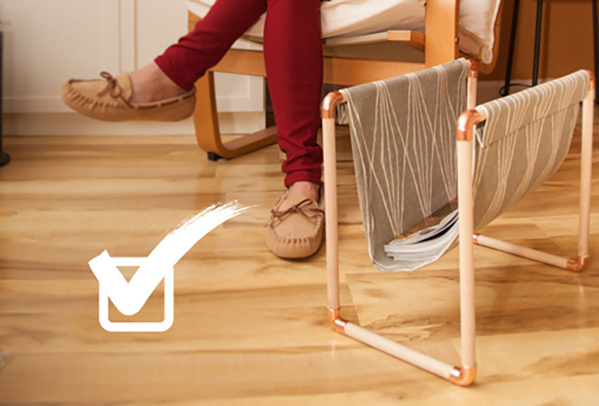 DIY Magazine Rack in a living room 