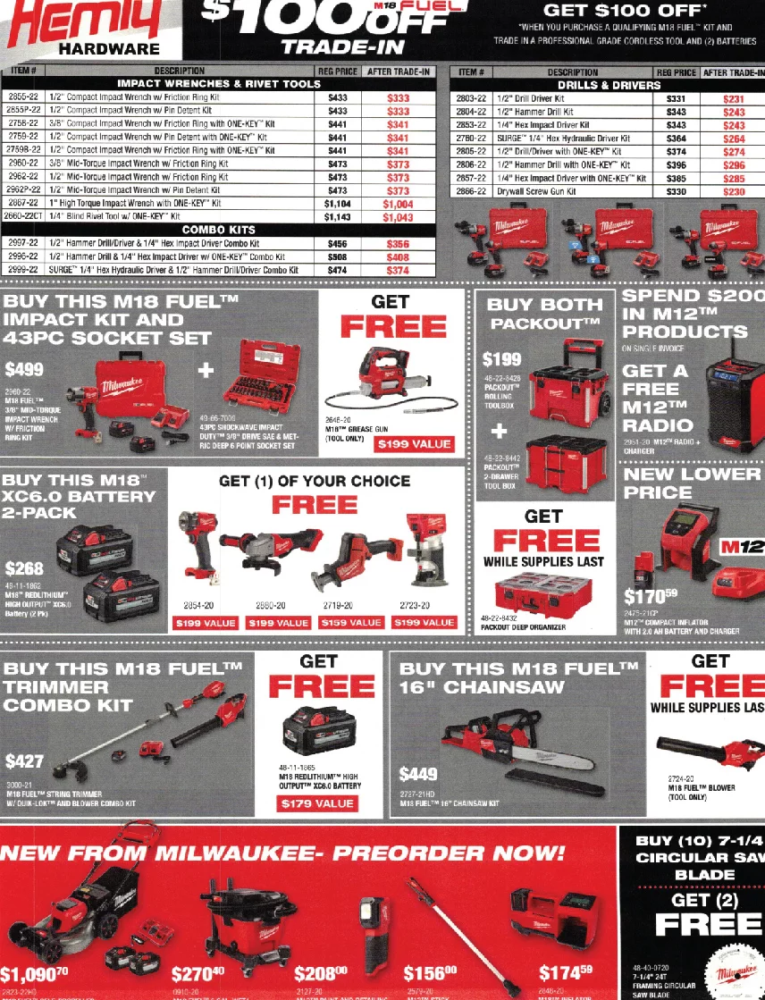 Events at Hemly Hardware - Get $100 OFF