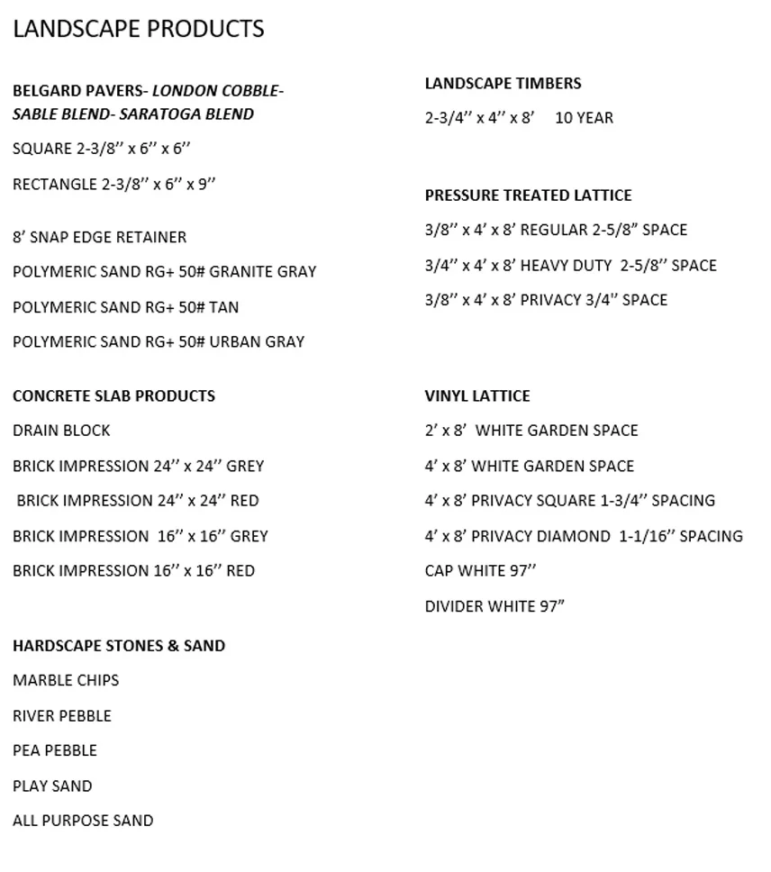 Lawn and Outdoor Supplies