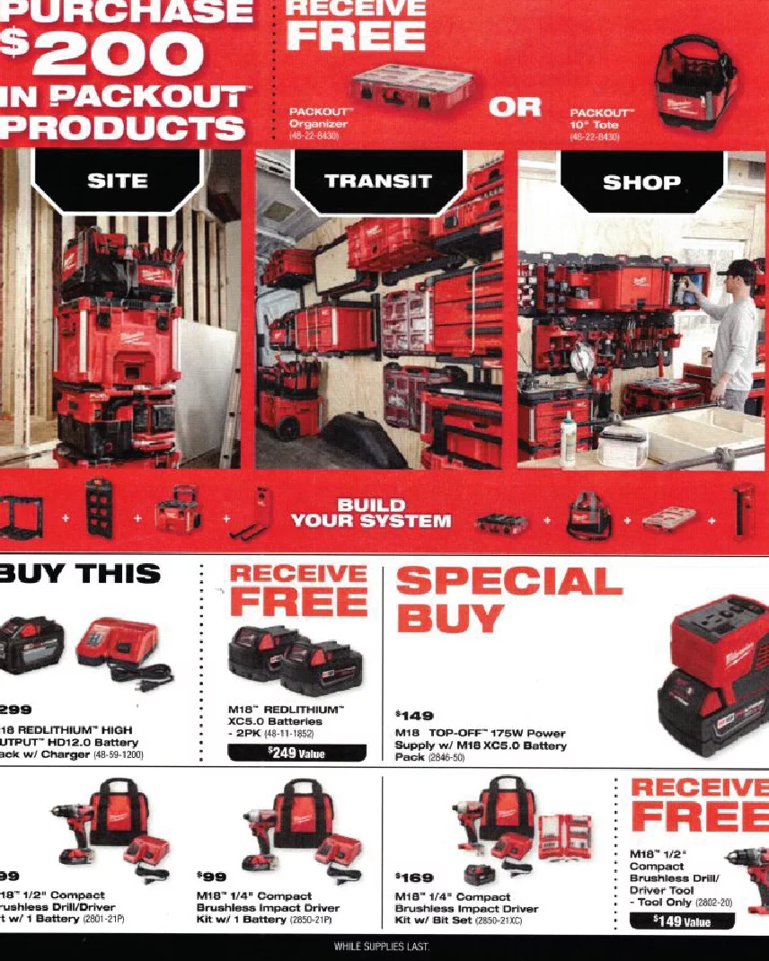 Events at Hemly Hardware - Purchase $200 in Packout Products