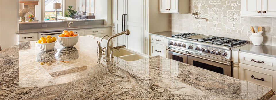 faux painted marble countertops in kitchen