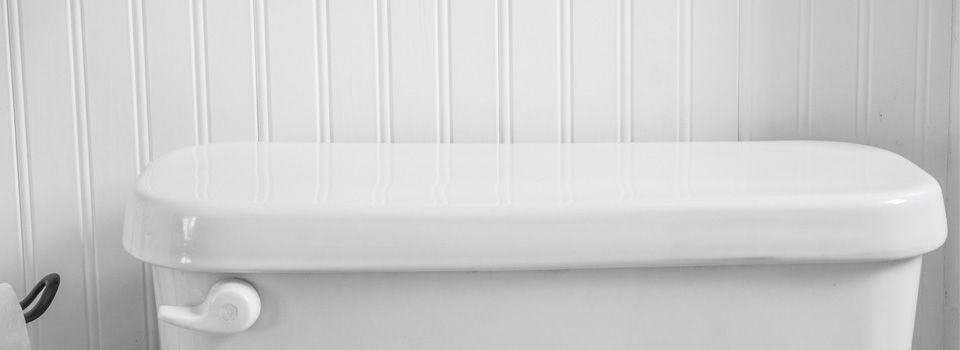 Beadboard around toilet