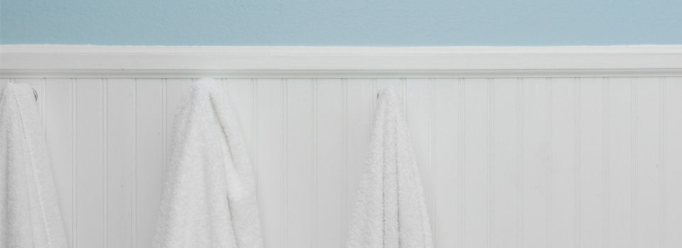 towels on paneling