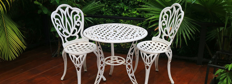 Iron table and chairs