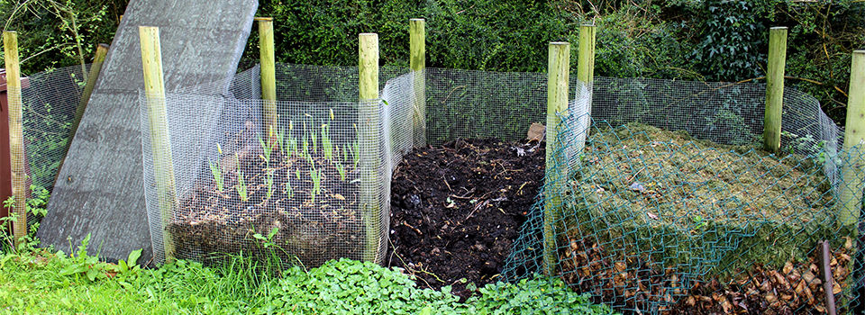 DIY Compost Bin in Yard