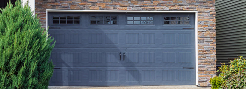 Grey garage door