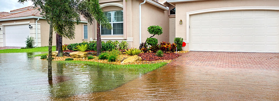 A flooded home