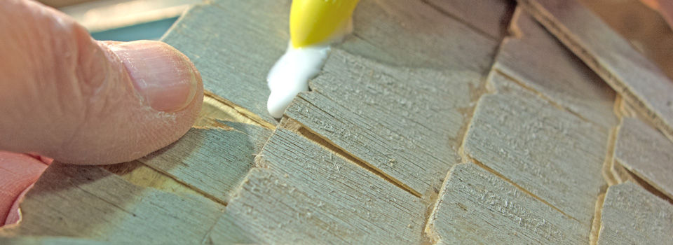 Glue wood shims