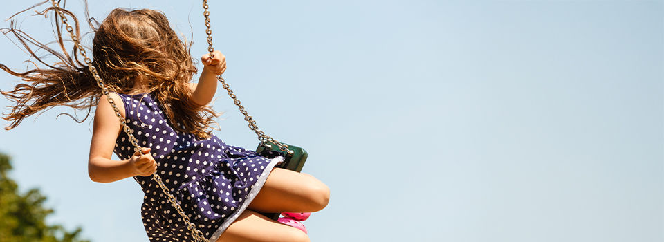 A girl on a swing