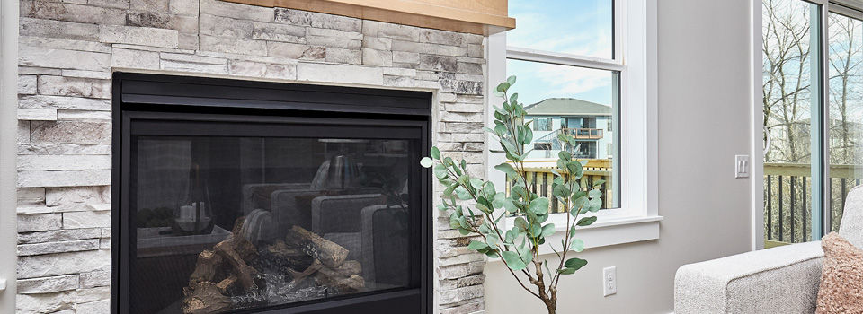 Painted fireplace