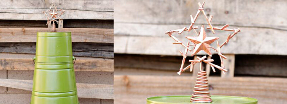 painted pail christmas tree
