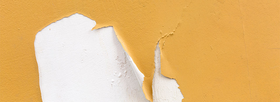 Yellow peeling paint