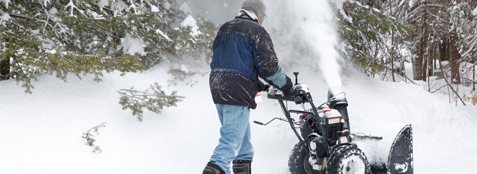 Guy with snowblower
