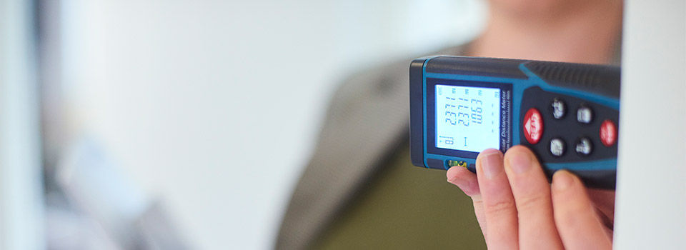 Using a laser distance measurer