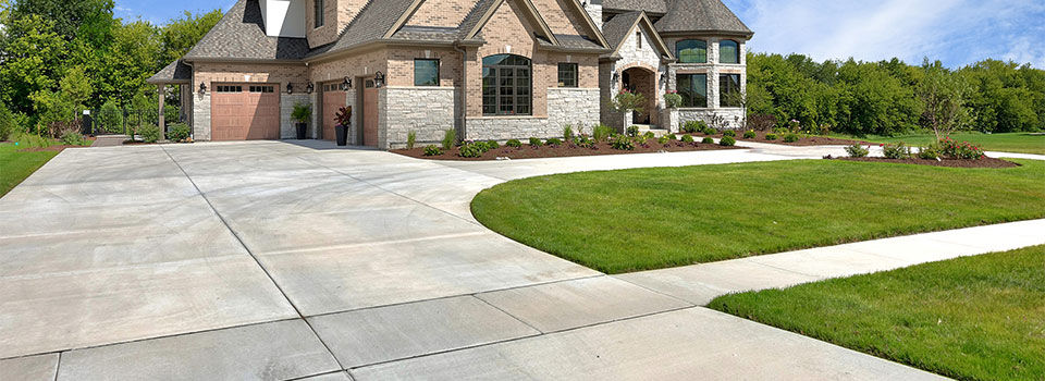 Concrete driveway