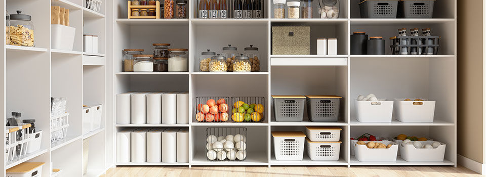 A clean and organized pantry