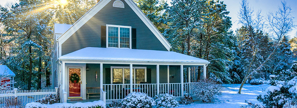 A house on a sunny winter day