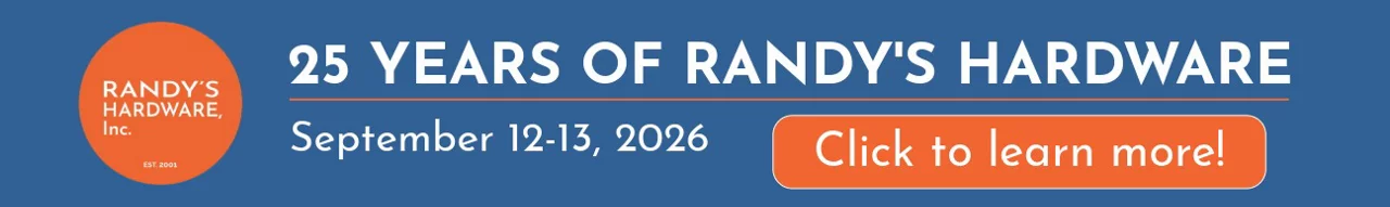 25 years of Randy's Hardware. September 12-13, 2026