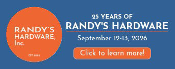 25 years of Randy's Hardware. September 12-13, 2026
