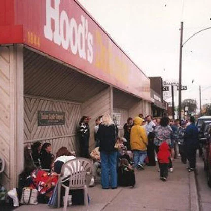 Customers waiting in line