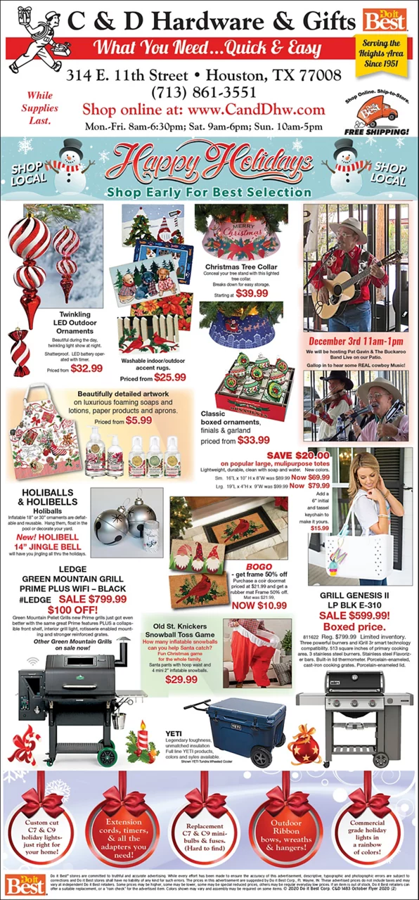C & D Hardware & Gifts - Current In-Store Sale 
