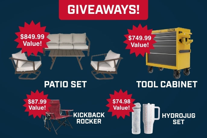 Giveaway items offered see store for details
