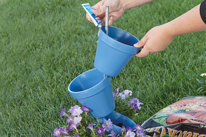 Gluing pots together