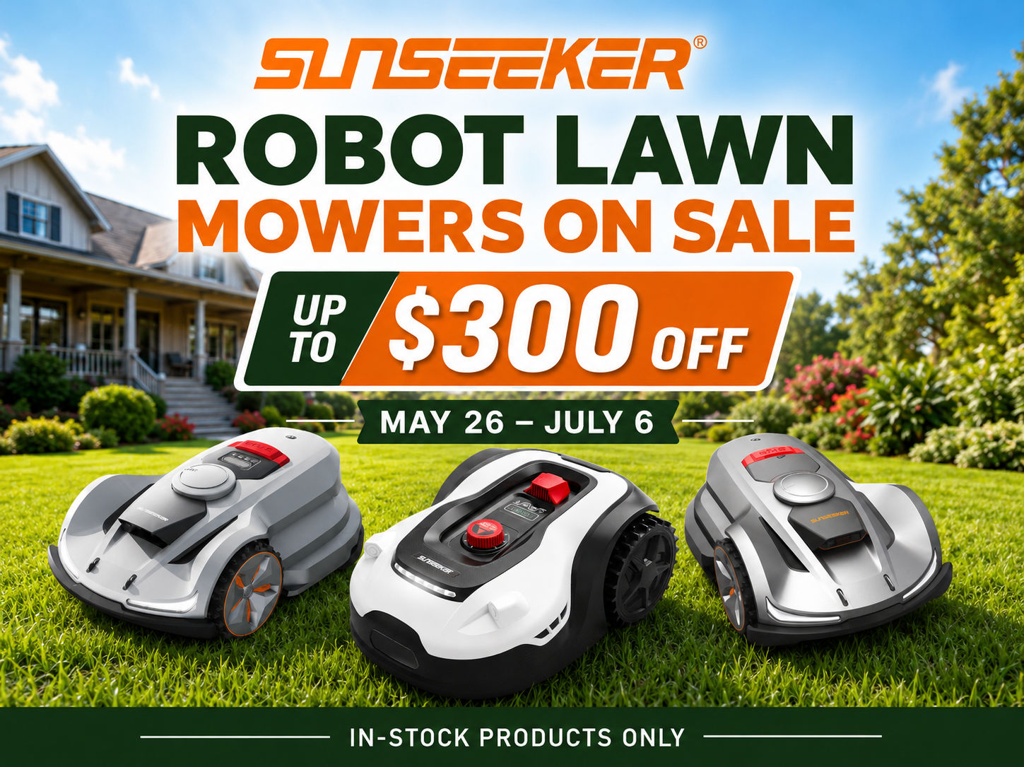 Sunseeker Robot Lawnmowers Up to $300 off through July 6th
