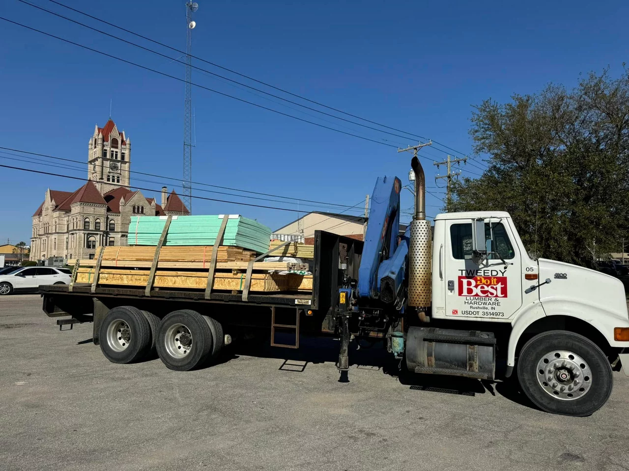 Truck load of material